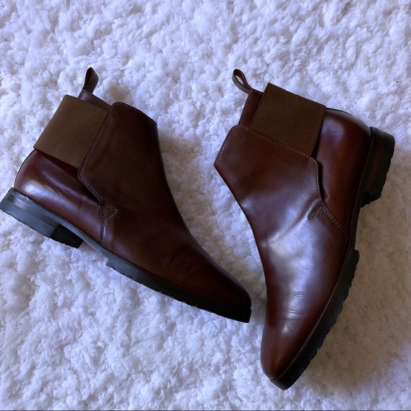 Bally Shoes - BALLY Brown Leather Ankle Booties Boots Size 7.5
